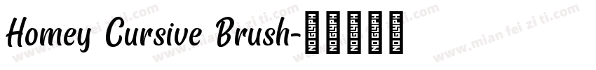 Homey Cursive Brush字体转换